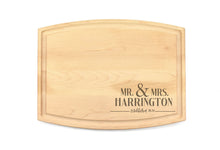 Load image into Gallery viewer, Medium Modern Arched Maple Bar Board with Juice Groove