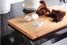 Load image into Gallery viewer, Large Bamboo Cutting Board with Modern Cut Edge