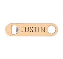 Load image into Gallery viewer, (6 Pack) Custom Engraved Wood and Metal Bottle Openers - Free Shipping