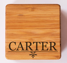 Load image into Gallery viewer, Thick Bamboo Coaster Set - 4 Coasters