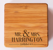 Load image into Gallery viewer, Thick Bamboo Coaster Set - 4 Coasters