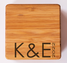 Load image into Gallery viewer, Thick Bamboo Coaster Set - 4 Coasters