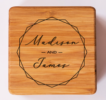 Load image into Gallery viewer, Thick Bamboo Coaster Set - 4 Coasters