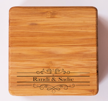 Load image into Gallery viewer, Thick Bamboo Coaster Set - 4 Coasters
