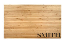 Load image into Gallery viewer, Large Bamboo Cutting Board with Modern Cut Edge