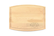 Load image into Gallery viewer, Medium Modern Arched Maple Bar Board with Juice Groove