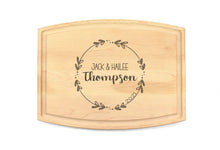 Load image into Gallery viewer, Medium Modern Arched Maple Bar Board with Juice Groove