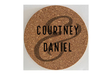 Load image into Gallery viewer, Set of 2 Custom Engraved Natural Cork Kitchen Trivets
