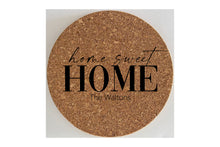 Load image into Gallery viewer, Set of 2 Custom Engraved Natural Cork Kitchen Trivets