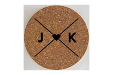 Load image into Gallery viewer, Set of 2 Custom Engraved Natural Cork Kitchen Trivets