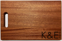 Load image into Gallery viewer, Large Mahogany Chopping Board with Cutout Handle