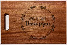 Load image into Gallery viewer, Large Mahogany Chopping Board with Cutout Handle