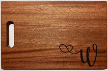 Load image into Gallery viewer, Large Mahogany Chopping Board with Cutout Handle