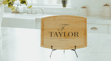 Load image into Gallery viewer, Medium Modern Arched Maple Bar Board with Juice Groove