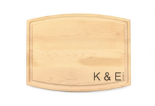 Load image into Gallery viewer, Medium Modern Arched Maple Bar Board with Juice Groove