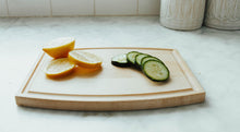 Load image into Gallery viewer, Medium Modern Arched Maple Bar Board with Juice Groove