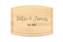 Load image into Gallery viewer, Medium Modern Arched Maple Bar Board with Juice Groove