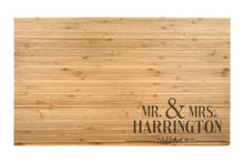 Load image into Gallery viewer, Large Bamboo Cutting Board with Modern Cut Edge