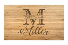 Load image into Gallery viewer, Large Bamboo Cutting Board with Modern Cut Edge