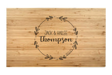 Load image into Gallery viewer, Large Bamboo Cutting Board with Modern Cut Edge