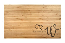 Load image into Gallery viewer, Large Bamboo Cutting Board with Modern Cut Edge
