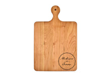Load image into Gallery viewer, Solid Cherry Cutting Board with Rounded Handle