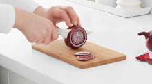 Load image into Gallery viewer, Small Bamboo Bar Board with Modern Cut Edge