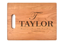Load image into Gallery viewer, Medium Cherry Bar Board With Cutout Handle