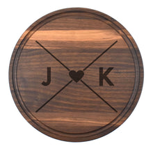Load image into Gallery viewer, Walnut Circle Board with Juice Grooves
