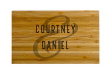 Load image into Gallery viewer, Small Bamboo Bar Board with Modern Cut Edge
