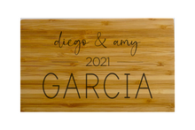 Load image into Gallery viewer, Small Bamboo Bar Board with Modern Cut Edge