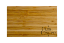 Load image into Gallery viewer, Small Bamboo Bar Board with Modern Cut Edge