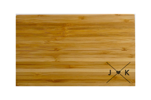 Load image into Gallery viewer, Small Bamboo Bar Board with Modern Cut Edge