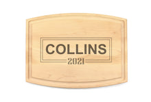 Load image into Gallery viewer, Medium Modern Arched Maple Bar Board with Juice Groove