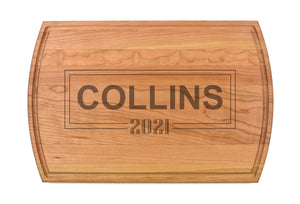 Intercap Lending - Large Modern Cherry Cutting Board with Juice Groove
