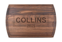 Load image into Gallery viewer, First Colony Mortgage - Large Modern Walnut Cutting Board with Juice Groove