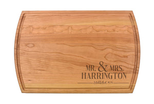 Prosperity Lending - Large Modern Cherry Cutting Board with Juice Groove