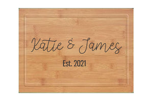 Large Modern Bamboo Cutting Board with Juice Groove