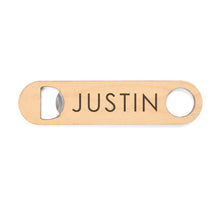 Load image into Gallery viewer, Custom Engraved Wood and Metal Bottle Openers