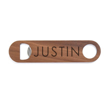 Load image into Gallery viewer, Custom Engraved Wood and Metal Bottle Openers