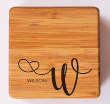 Load image into Gallery viewer, Thick Bamboo Coaster Set - 4 Coasters