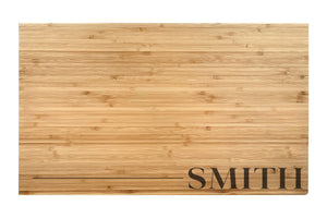 Prosperity Lending - Large Bamboo Cutting Board with Modern Cut Edge