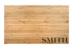 Momentum - Large Bamboo Cutting Board with Modern Cut Edge