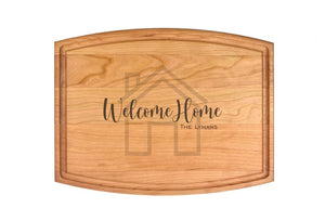 First Colony Mortgage - Medium Modern Cherry Bar Board with Juice Groove