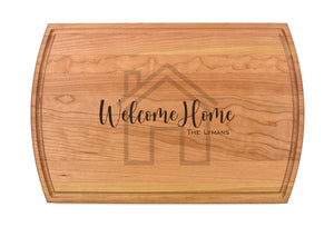 Neo Home Loans - Large Modern Cherry Cutting Board with Juice Groove