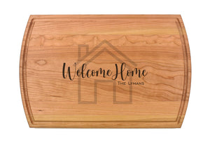 Prosperity Lending - Large Modern Cherry Cutting Board with Juice Groove