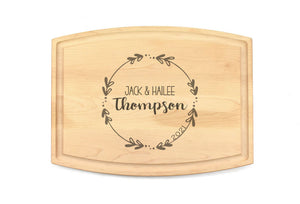 Momentum - Medium Modern Arched Maple Bar Board with Juice Groove