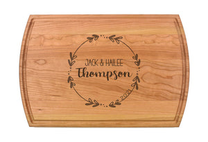 Neo Home Loans - Large Modern Cherry Cutting Board with Juice Groove