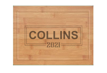 Load image into Gallery viewer, First Colony Mortgage - Modern Bamboo Cutting Board with Juice Groove