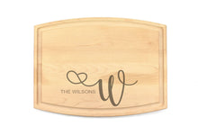 Load image into Gallery viewer, Medium Modern Arched Maple Bar Board with Juice Groove